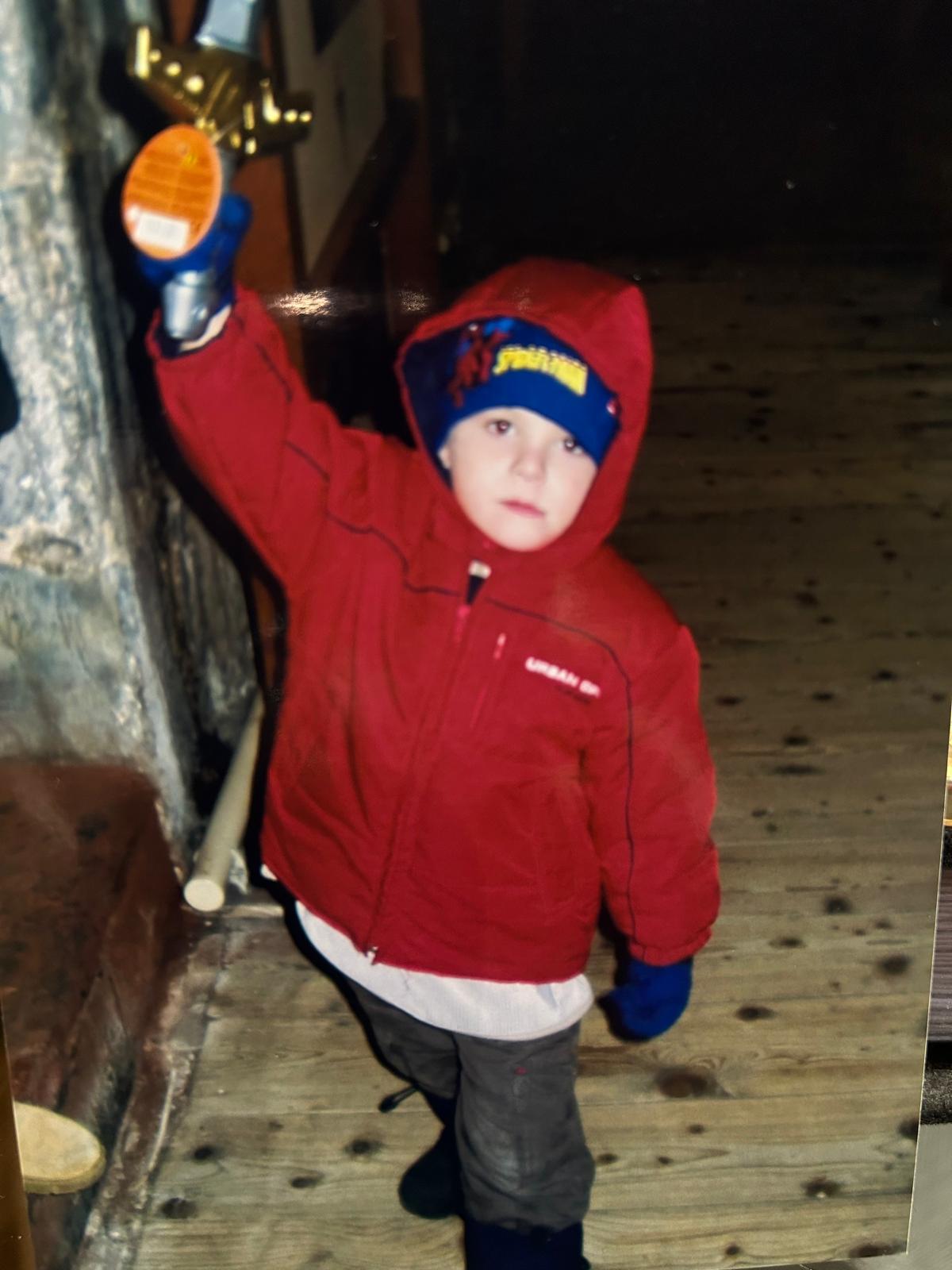 Chris with Plastic Sword